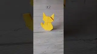 CAT ORIGAMI TUTORIAL| DIY EASY PAPER CAT CRAFT | CUTE CAT ORIGAMI| STEP BY STEP FOLDING| ARTWORK