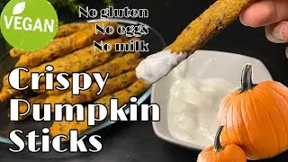 WE ATE THEM ALL!  Pumpkin Season ! Chickpea Breadsticks ! Crispy vegan snack! GLUTEN FREE! NO EGGS
