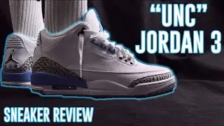 AIR JORDAN 3 UNC REVIEW & ON FEET!!!