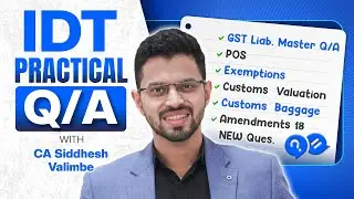 Last DAY QA Practice (incl. Amend Ques) | CA Final IDT [Jan'26] - ITC; Exempt; POS; A