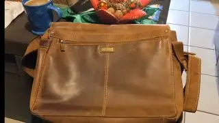 Visconti Distressed Leather Messenger Bag Mochila De Piel