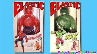 Mego Stretch Elastic Spider-Man Stretch Elastic Hulk Commercial Retro Toys and Cartoons