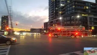 *LOUD* Mississauga Fire Aerial 110 Responding