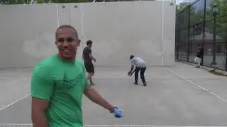 Pomonok - Mike & Andrew vs Jesse & Edwin - Doubles Handball - Filmed By Handball Social - 5.7.2021