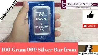 BRPL 100 Gram Silver Bar Unboxing from Bangalore Refinery Pvt. Ltd | Indian Bullionaire