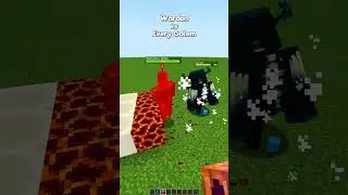 Minecraft Warden vs Every Golem 💀(Let Me Love You) #shorts