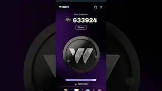 Tap To Earn Coin Airdrop || Telegram mining project W coin #cryptoloot #airdrop #notcoin #crypto