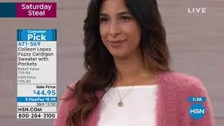 Colleen Lopez Fuzzy Cardigan Sweater with Pockets