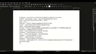 GRE wordlist with mnemonics p1in Hindi