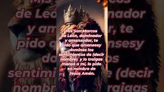 &iexcl;San marcos de Leon amansa Personas!  #oracionmilagrosa #catholicsaint #fe #amor #oracion