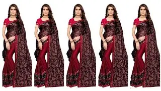 Aishani Fashionable Sarees/ Sana Lycra Saree with Separate Blouse Piece/Fashion trend&you.