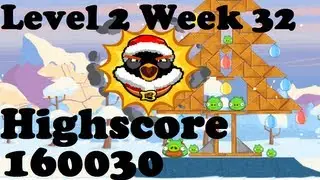 Angry Birds Friends - Winter Tournament - Highscore 160030 - Level 2 / Day 2 / Week 32 / 3 stars