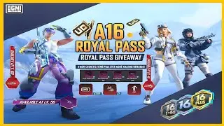 A16 ROYAL PASS IS HERE |  ROYAL PASS GIVEAWAY 🎁✨ BGMI 4.1 UPDATE