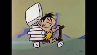 Mr  Flintstone, here's your paper  Catch!