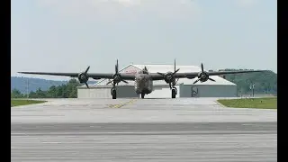 B-24 Liberator takeoff and taxi at Reading PA Airport June 2014