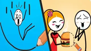 DRAW LINE PUZZLE vs DRAW ONE PART DOP - All Levels UPDATED Satisfying Double Gameplay Android ios