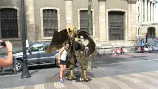 Live Devil Statue on La Rambla, Barcelona