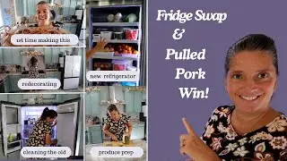 Old Fridge Out, New Fridge In! Plus Pulled Pork First! #WilprepKitchen