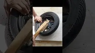 This is a desi Jugaad to install tyres ?