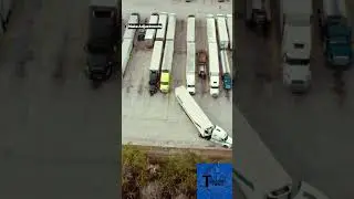 Mastering Semi-Truck Parking: Essential Backing Tips for AZ License Drivers | Drone Footage