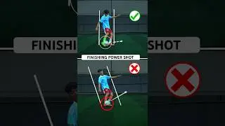 FINISHING POWER SHOT TUTORIAL ⚽️.#football #footballskills #soccer #finishing #shorts