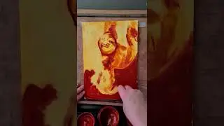 The second most voted animal for me to paint was a sloth. Here is the underpainting! #shorts