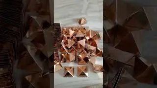Crystal 7chars healing, small copper pyramids #pmc #pyramid #crystals