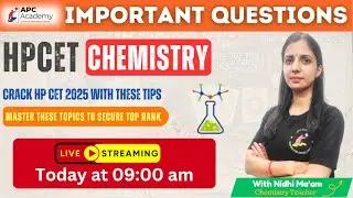 HPCET || CHEMISTRY || Most Important Questions + PYQ || #hpcet  #apcacademy