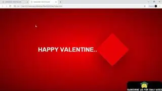 Happy Valentine Day using HTML CSS