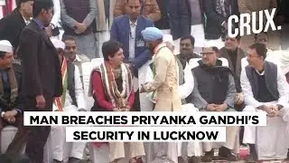 Man Breaches Priyanka Gandhi's Security At Congress Foundation Day Event in Lucknow