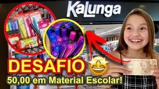 COMPRANDO MATERIAL ESCOLAR BOM BONITO E BARATO COM 50 REAIS - Material Escolar com 50,00 na Kalunga