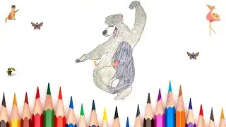 Step by Step guide to Draw the Jungle Book Character Baloo| Draw Baloo