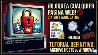 Bloquea Sitios Web en Windows F&aacute;cil y Rapido Usando el Archivo Hosts 🛡️ Restringir Dominios de PC ✅