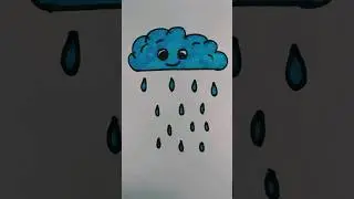 How To Draw Clouds #shorts #clouds #rain #drawing #draw #colors