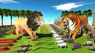 Lion King vs Tiger - Who is the king of the jungle? - Animal Revolt Battle Simulator