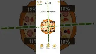 cut into 4 equal parts. Brain go game level 48 #braingo #youtubeshorts #shots