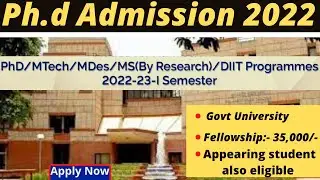 iit kanpur phd admission 2022| govt universities | latest phd admission in up @theteacherexam