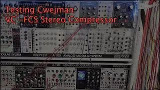 Testing Cwejman VC-FCS Stereo Compressor