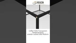 Coffee Table Transparent Tempered glass powder-coated steel Medium