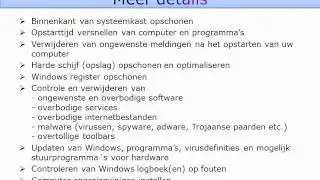 Video presentatie PC Onderhoud