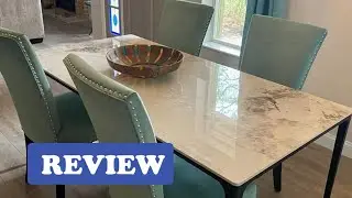 VVSmriti Dining 55 Inch Rectangular White Kitchen Table - Review