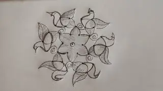 7 dot simple bird design | Easy & beautiful one  @mamatha creative rangoli design