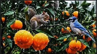 THE HIDDEN SLEEP SECRET RAIN SOUNDS & PIANO IN AN ORANGE GARDEN