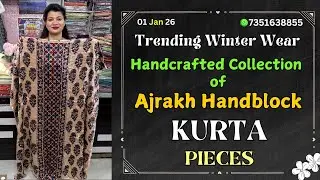 01 JAN 26 | Trending Winter Wear Handcrafted Collection Of Ajrakh Handblock Valvet Kurta Pieces