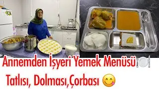 Annemden 60 Kişilik İşyeri Yemek Menüsü🍽/Mercimek Çorbası/Biber Dolması/Havuçlu Sütlü Borcam Tatlı