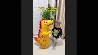 dinosaur Inflatable Standing Boxing Bag Tumbler Toys #dinosaur #dinosaurtoy #inflatabletoy