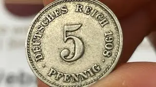1908 Germany 5 Pfennig Coin - German Empire • Values, Information, Mintage, History, and More