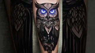 Owl Tattoo 🦉Cover Up on the Arm 🏆 Winner of a Tattoo Competition Show #owltattoo