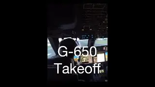 Gulfstream Aircraft G650 Take Off from Cockpit #shorts