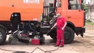 Balayeuse Bucher-Sch&ouml;rling Cityfant 6000 en Ukraine / Street Sweeper, Kehrmaschine, Zamiatarka